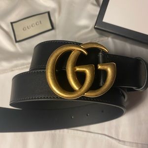 AUTHENTIC Gucci Black Leather Belt